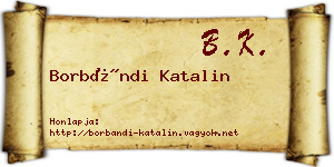 Borbándi Katalin névjegykártya