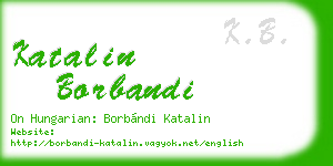 katalin borbandi business card