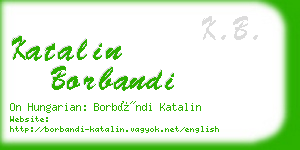 katalin borbandi business card